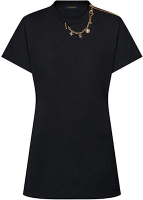 (Women) LOUIS VUITTON SS24 Black Logo Chain Detail Short-Sleeve T-Shirt Dress Women. 1AFZN3 Buy (Women) LOUIS VUITTON SS24 Black Logo Chain Detail Short-Sleeve T-Shirt Dress Women. 1AFZN3