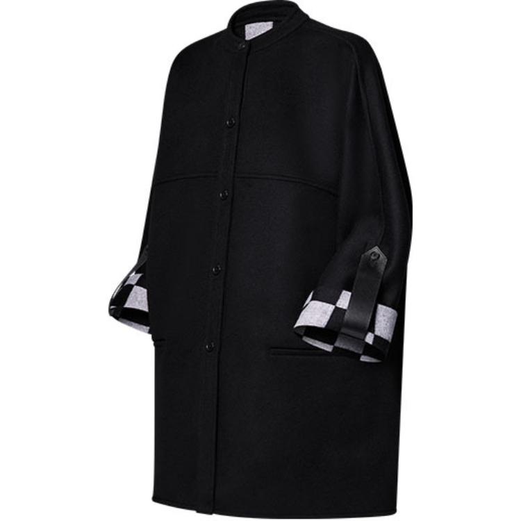 (Women) LOUIS VUITTON SS24 Black Long Sleeve Midi Coat with Buttons 1AGADT 圖 4