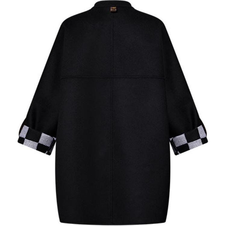 (Women) LOUIS VUITTON SS24 Black Mid-Length Long-Sleeve Button Coat 1AGADR 圖 3