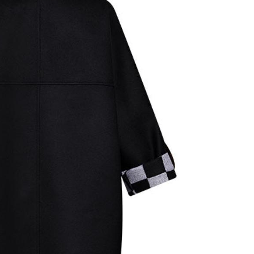 (Women) LOUIS VUITTON SS24 Black Mid-Length Long-Sleeve Button Coat 1AGADR 圖 7