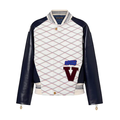 (Women) Louis Vuitton SS24 Colorblock Logo Jacquard Long Sleeve Jacket Multicolor 1AFDK2