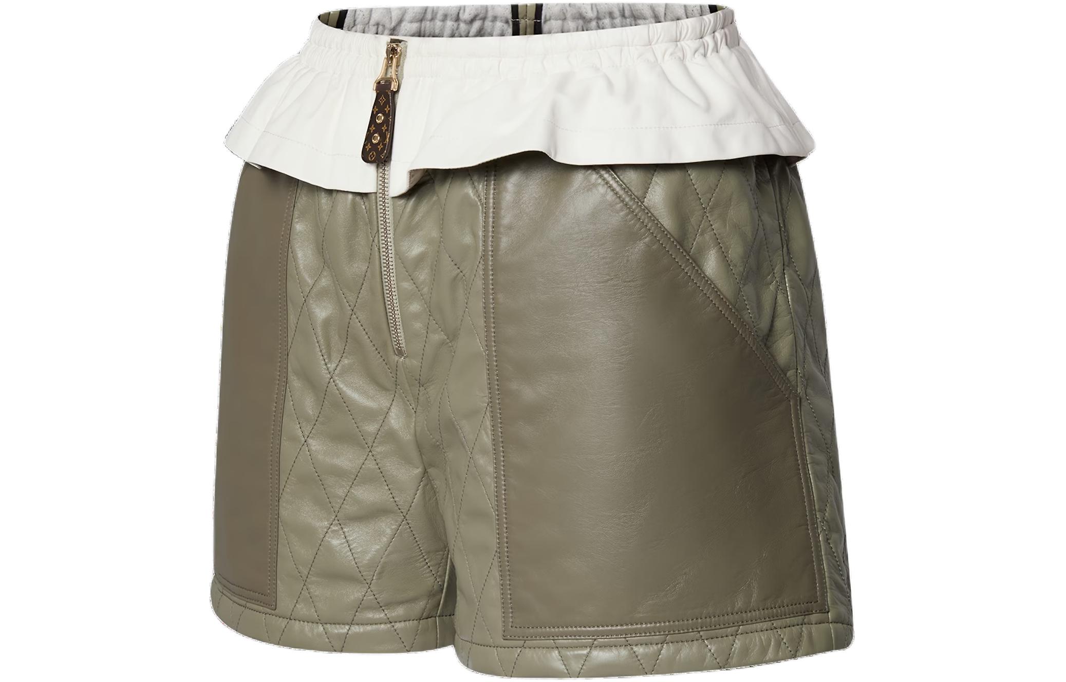 (Women) LOUIS VUITTON SS24 Embossed Diamond Zipper Shorts  Matcha Green 1AFFUE 圖 4
