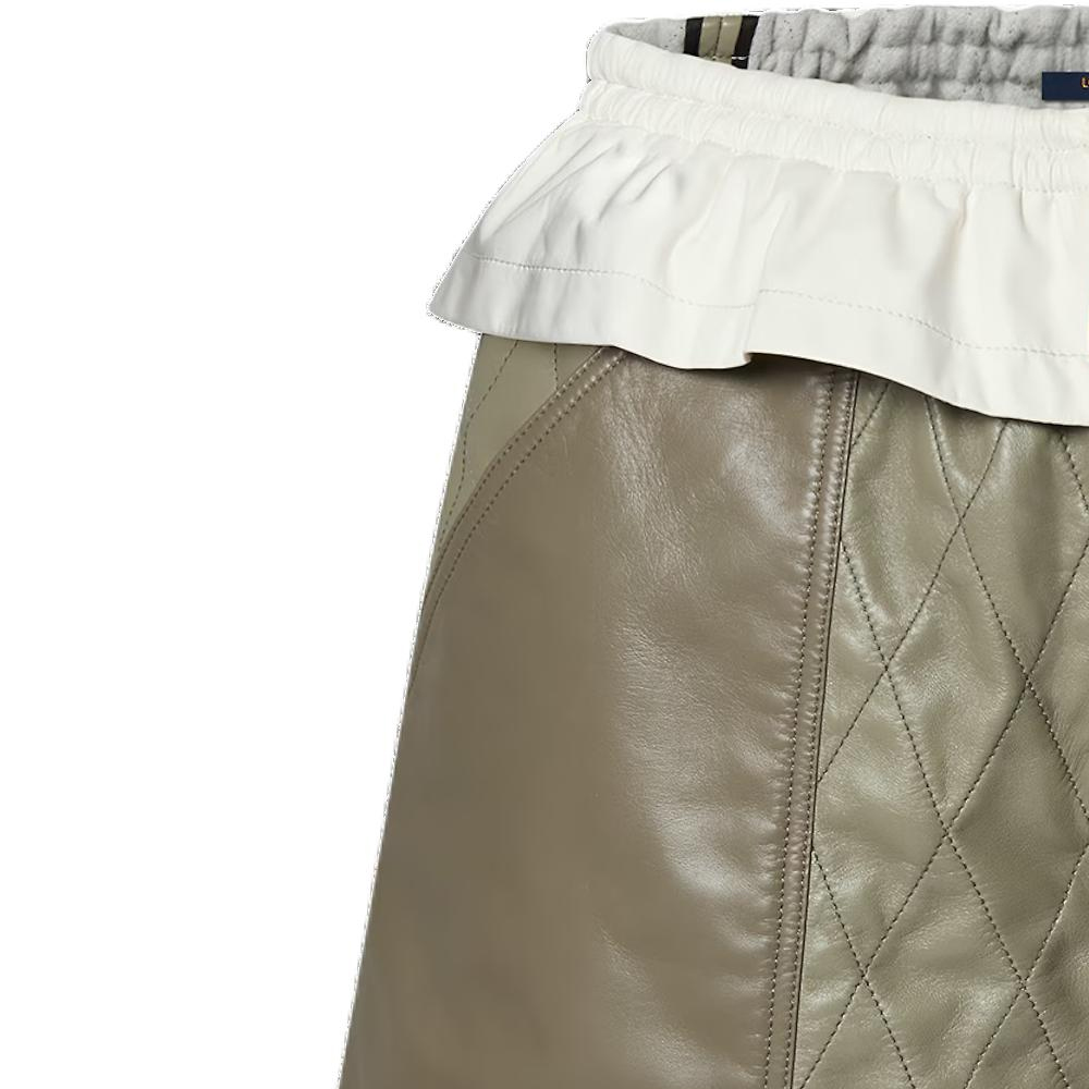 (Women) LOUIS VUITTON SS24 Embossed Diamond Zipper Shorts  Matcha Green 1AFFUE 圖 5