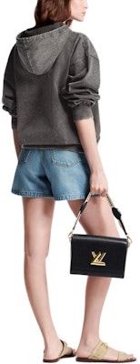 (W) 路易威登SS24渐变老花印花灰色宽松连帽衫. 1AFMPT Shop (W) 路易威登SS24渐变老花印花灰色宽松连帽衫. 1AFMPT