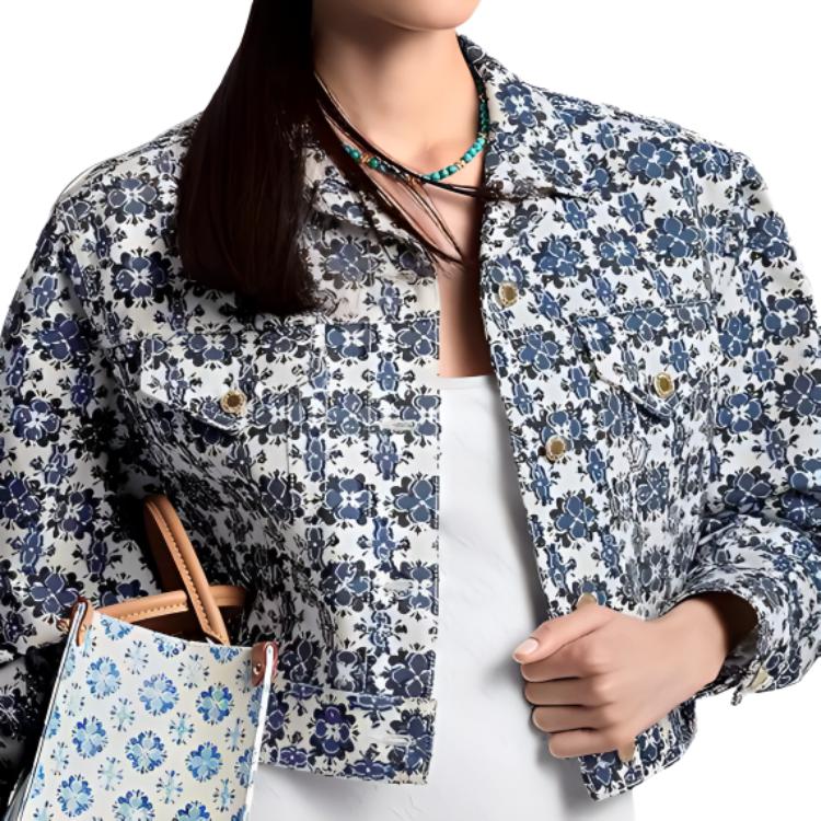 (Women) Louis Vuitton SS24 Floral Print Cropped Long Sleeve Jacket Multicolor 1AFT18 圖 4