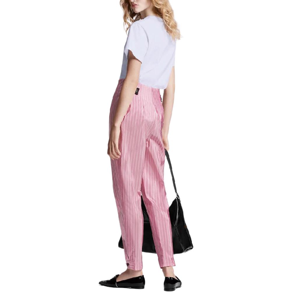 Shop (W) LOUIS VUITTON SS24 Kaos Crewneck Logo Bordir Putih 1AFOXV