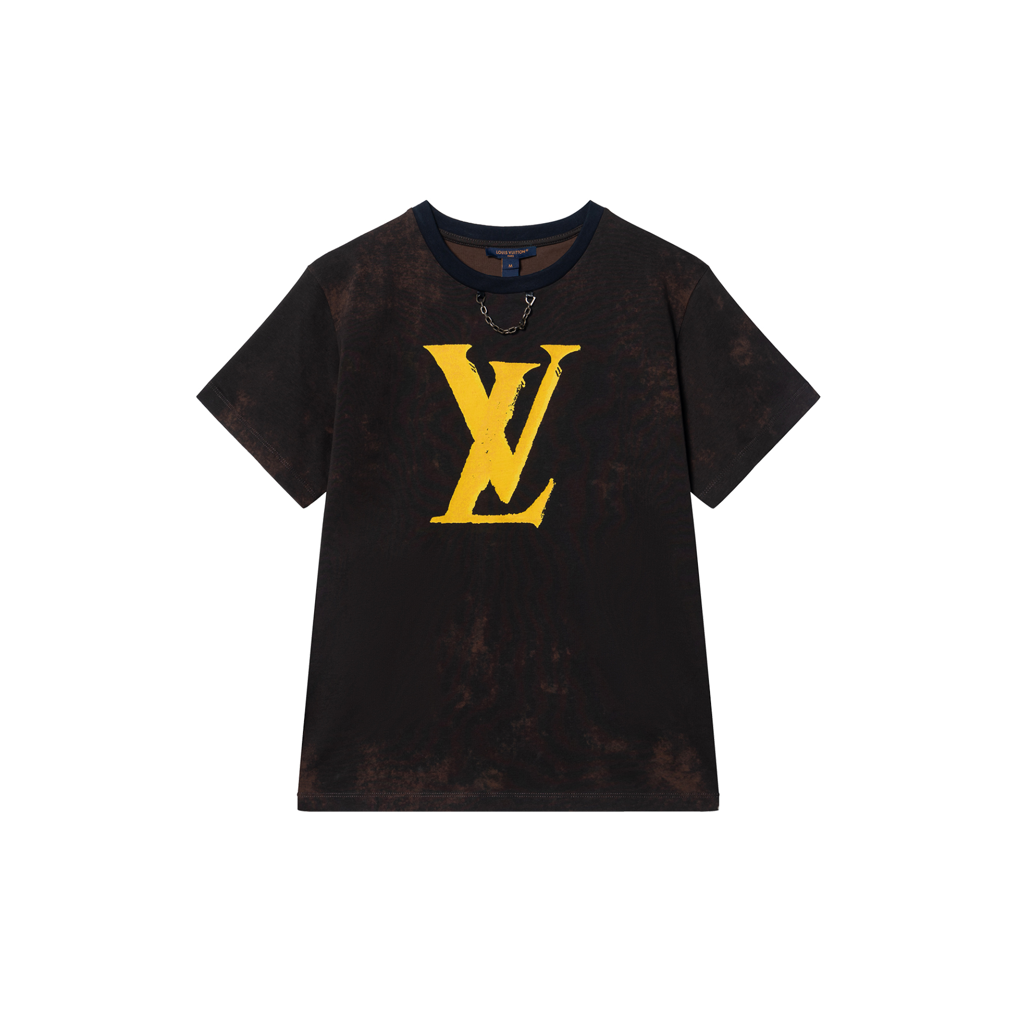 (Women) LOUIS VUITTON SS24 Logo Print Crewneck Short Sleeve T-Shirt  Black 1AFDV7