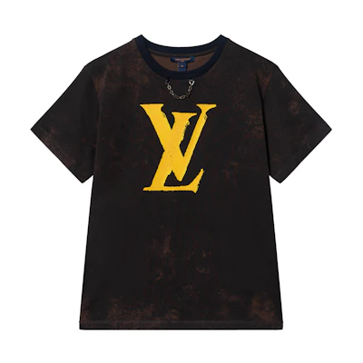 (Women) LOUIS VUITTON SS24 Logo Print Crewneck Short Sleeve T-Shirt Black 1AFDV7