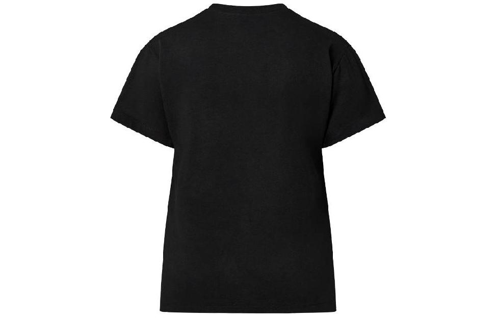 Lookbook (W) LOUIS VUITTON SS24 Kaos Logo Print Lengan Pendek Crewneck Warna Hitam 1AFDV7