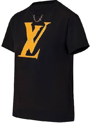 (W) LOUIS VUITTON SS24 Logo Cetak Baju Leher Bulat Lengan Pendek Hitam 1AFDV7 Shop (W) LOUIS VUITTON SS24 Logo Cetak Baju Leher Bulat Lengan Pendek Hitam 1AFDV7