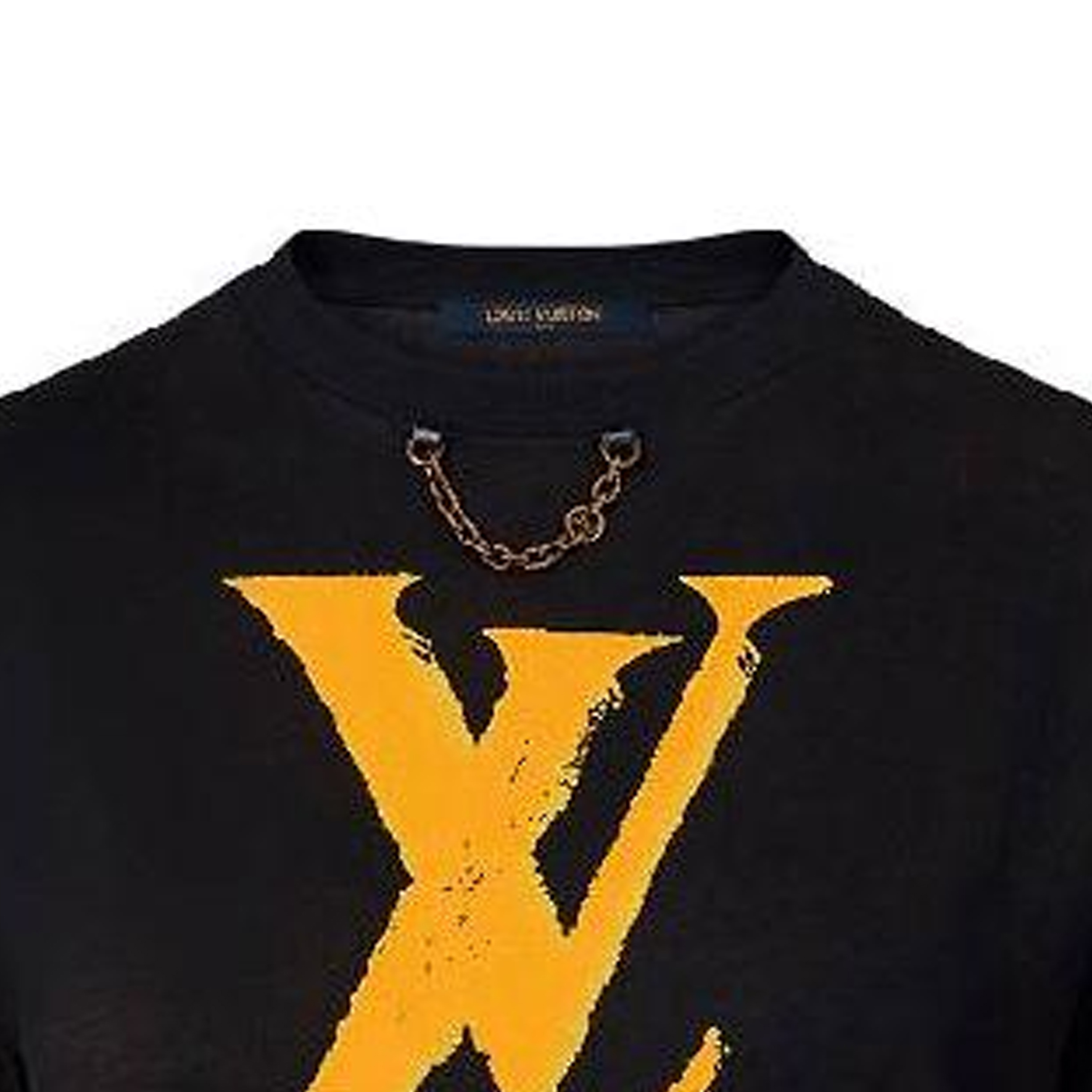 Details for (W) LOUIS VUITTON SS24 Kaos Logo Print Lengan Pendek Crewneck Warna Hitam 1AFDV7