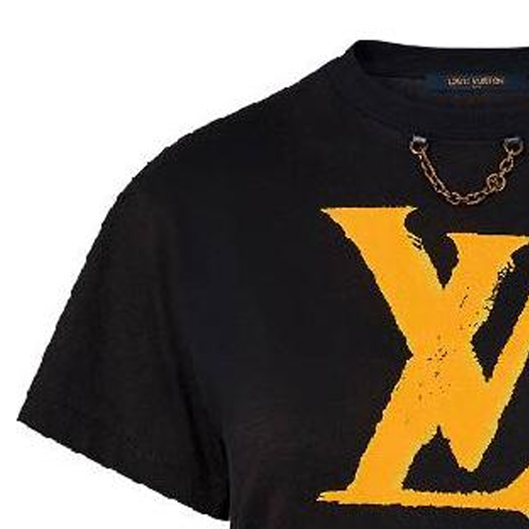 Sizing (W) LOUIS VUITTON SS24 Kaos Logo Print Lengan Pendek Crewneck Warna Hitam 1AFDV7