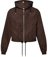 (Women) LOUIS VUITTON SS24 Monogram Logo Brown Short Hooded Jacket for Women. 1AFPEO (Women) LOUIS VUITTON SS24 Monogram Logo Brown Short Hooded Jacket for Women. 1AFPEO