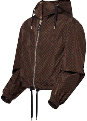 (W) 路易威登SS24女士棕色短款连帽外套印花logo外套 1AFPEO Shop (W) 路易威登SS24女士棕色短款连帽外套印花logo外套 1AFPEO