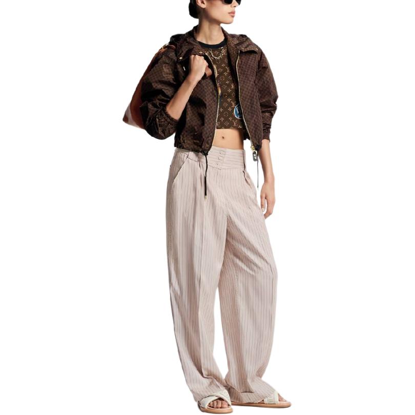 Purchase (W) 路易威登SS24女士棕色短款连帽外套印花logo外套 1AFPEO