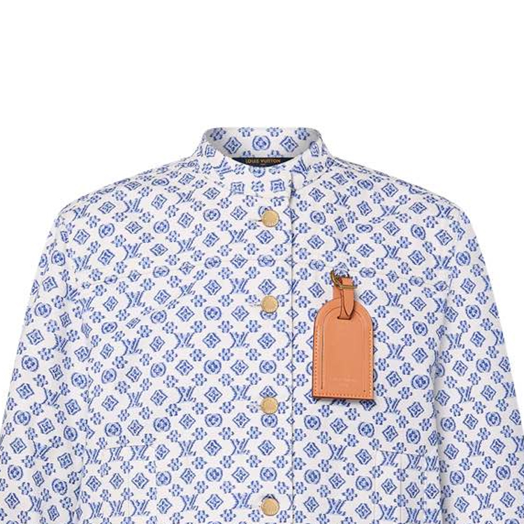 (Women) LOUIS VUITTON SS24 Monogram Short Denim Jacket  Blue 1AFTGV 圖 6