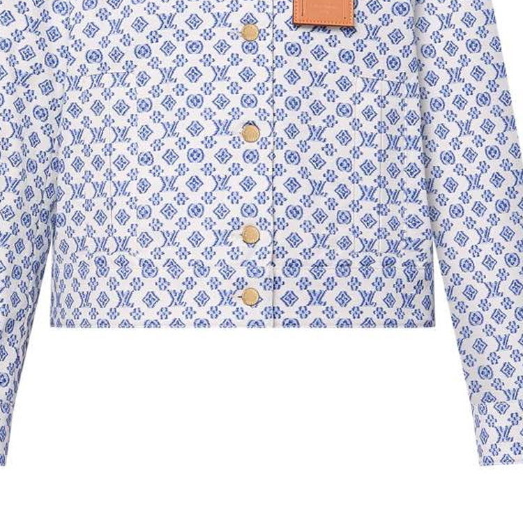 (Women) LOUIS VUITTON SS24 Monogram Short Denim Jacket  Blue 1AFTGV 圖 7