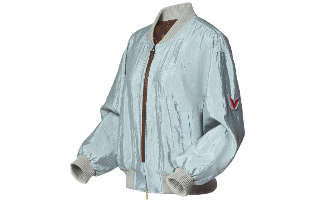 Shop (Women) LOUIS VUITTON SS24 Pleated Applique Zip Long Sleeve Jacket Women Green. 1AFCLZ