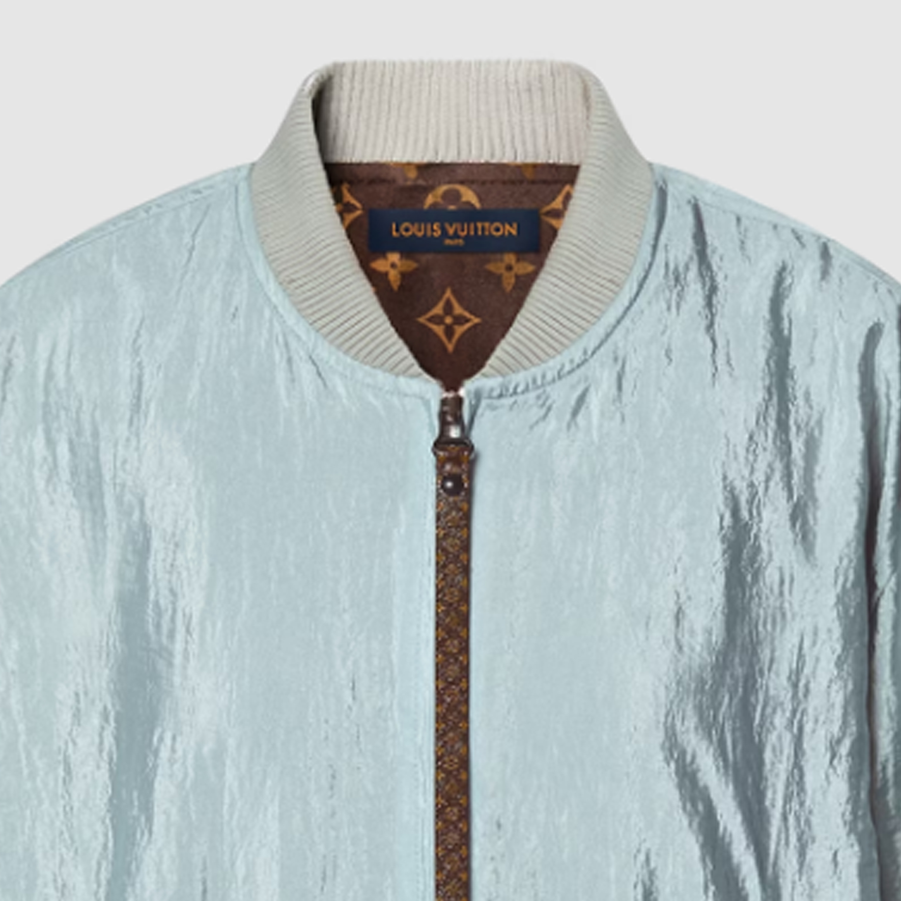 Purchase (Women) LOUIS VUITTON SS24 Pleated Applique Zip Long Sleeve Jacket Women Green. 1AFCLZ