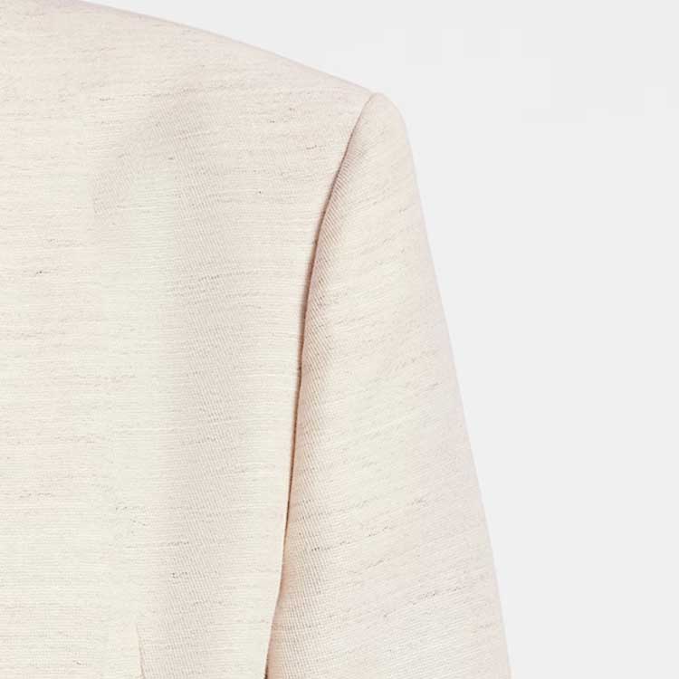 (Women) LOUIS VUITTON SS24 Scarf Collar Short Sleeve Blazer Beige  Jacket. 1AFFBJ 圖 4