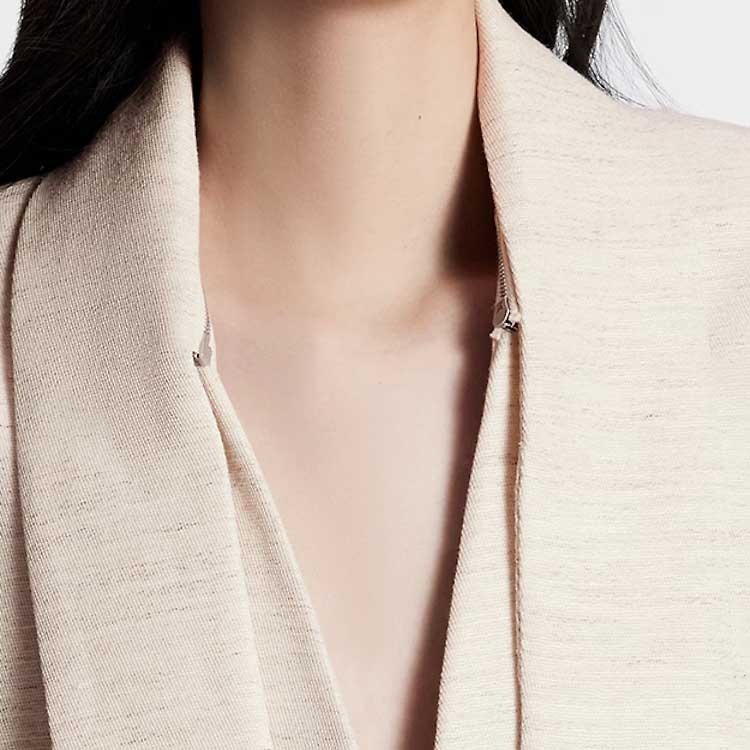 (Women) LOUIS VUITTON SS24 Scarf Collar Short Sleeve Blazer Beige  Jacket. 1AFFBJ 圖 7