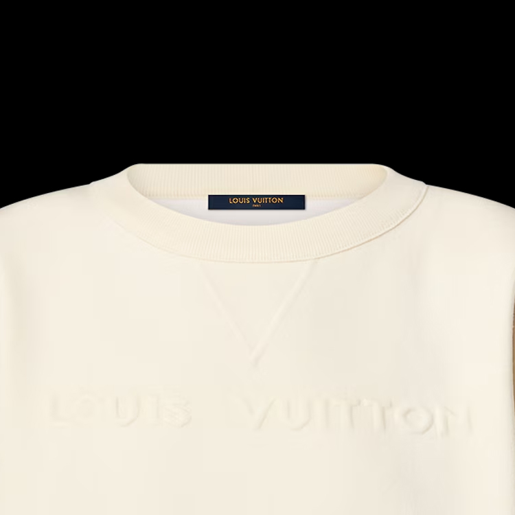(Women) LOUIS VUITTON SS24 Solid Logo Knit Crewneck Short Sleeve Tee  Pale Yellow 1AFEFE 圖 7