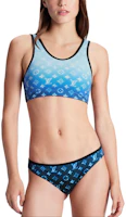 Shop (W) LOUIS VUITTON SS24 Bikini Top Monogram Biru Baju Renang 1AAX7M