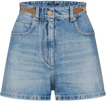 (Women) LOUIS VUITTON SS24 Washed Denim Distressed Zipper Shorts Women Blue 1AFYWY (Women) LOUIS VUITTON SS24 Washed Denim Distressed Zipper Shorts Women Blue 1AFYWY
