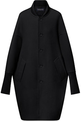 (W) LOUIS VUITTON SS25 Jaket Hitam Lengan Panjang Ribbed Solid. 1AGO08 Order (W) LOUIS VUITTON SS25 Jaket Hitam Lengan Panjang Ribbed Solid. 1AGO08