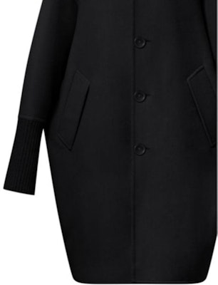 (W) LOUIS VUITTON SS25 Jaket Hitam Lengan Panjang Ribbed Solid. 1AGO08 Lookbook (W) LOUIS VUITTON SS25 Jaket Hitam Lengan Panjang Ribbed Solid. 1AGO08