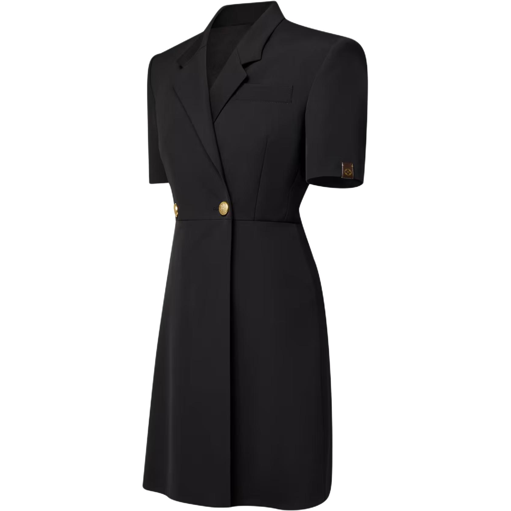 (Women) LOUIS VUITTON SS25  Double-Breasted Wrap A-Line Short Sleeve Dress. 1AHZY6 圖 7