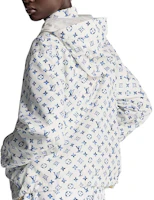Details for (Women) LOUIS VUITTON SS25 Nautical Jacquard Print Zip Hoodie Parka White. 1AHGMH