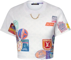 (Women) LOUIS VUITTON SS25 White Chain Trim Floral Cutout Top. 1AHITK (Women) LOUIS VUITTON SS25 White Chain Trim Floral Cutout Top. 1AHITK