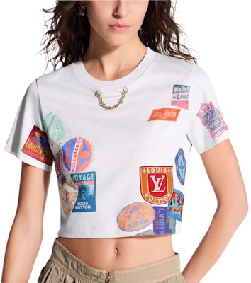 (W) 路易威登 SS25 白色链条饰边花卉镂空上衣 1AHITK Lookbook (W) 路易威登 SS25 白色链条饰边花卉镂空上衣 1AHITK