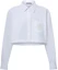 Buy (Women) LOUIS VUITTON SS25 White Short British Embroidery Pearl Button Shirt 1AHHUS