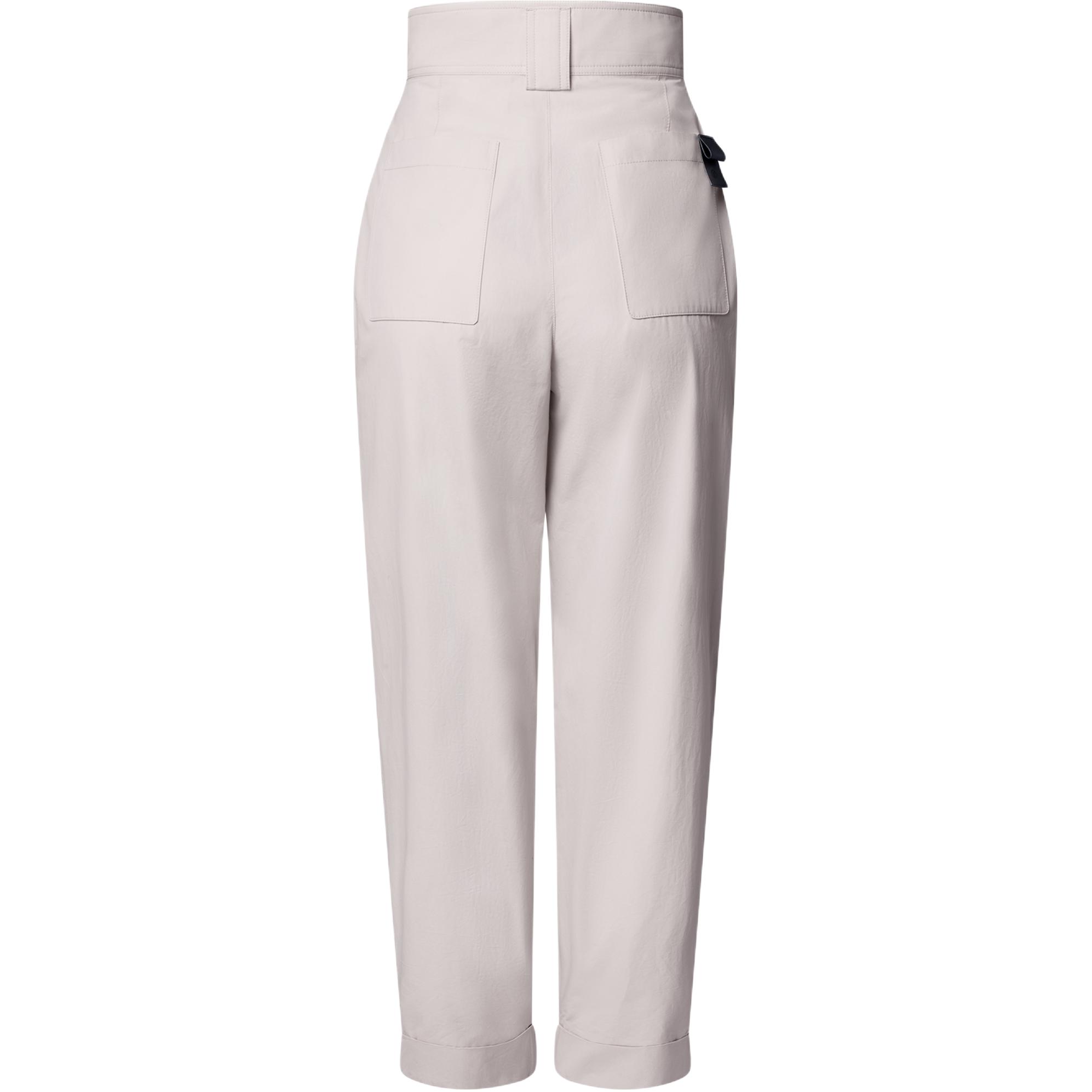 Lookbook (W) LOUIS VUITTON SS25 Pantalones Casuales Beige Anchos con Dobladillo 1AIBEC