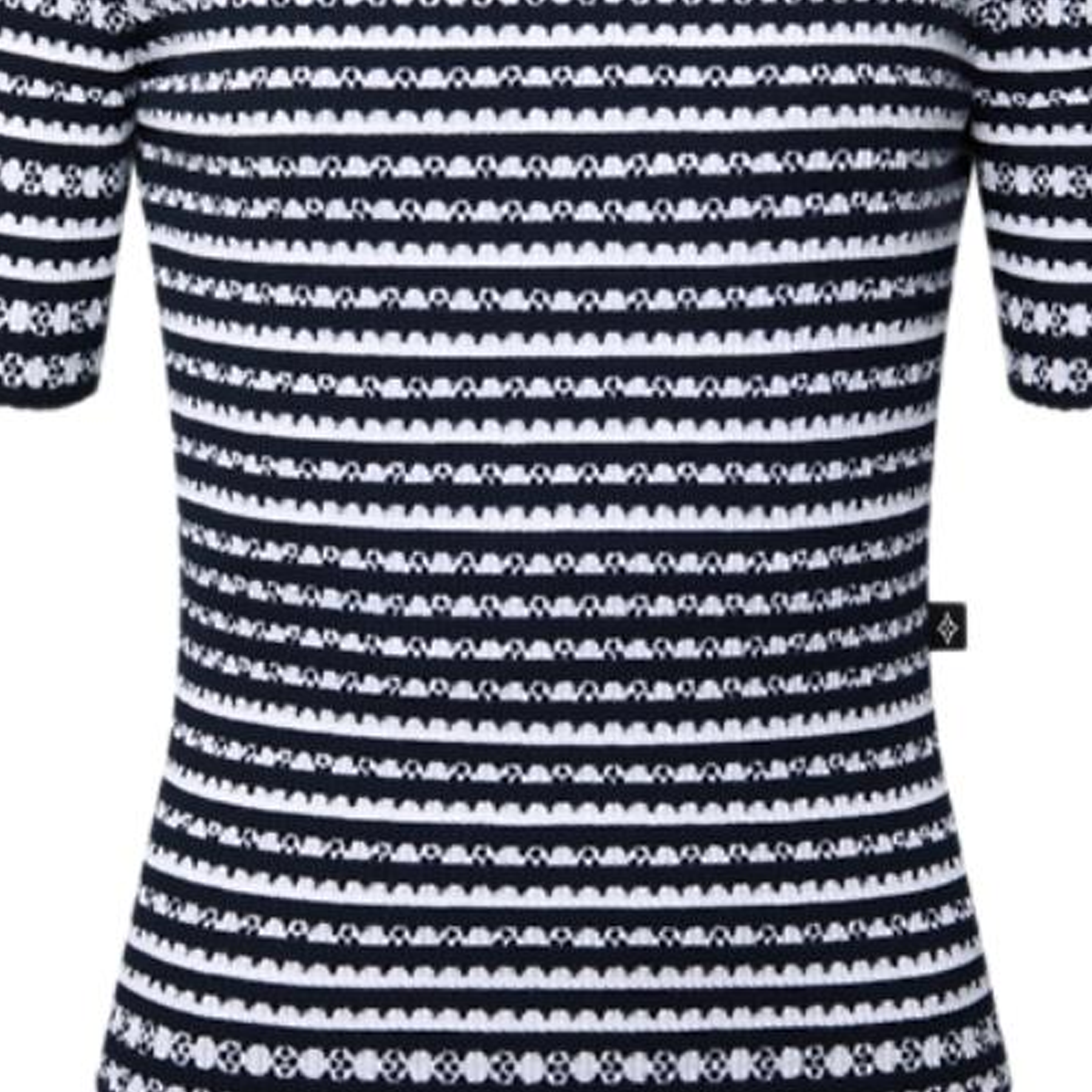 (Women) LOUIS VUITTON SS25 Black Fan Stripe Short Sleeve Sweater 1AHJ17 圖 4