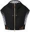 Buy (W) LOUIS VUITTON SS25 Hitam Putih Jaket Zip-Up Boleh Balik 1AG811