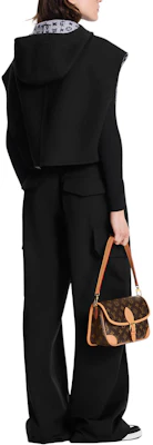 (W) LOUIS VUITTON SS25 Hitam Putih Jaket Zip-Up Boleh Balik 1AG811 Purchase (W) LOUIS VUITTON SS25 Hitam Putih Jaket Zip-Up Boleh Balik 1AG811