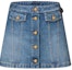 Buy (Women) Louis Vuitton SS25 Blue Denim Mini Skirt with Button Details 1AGOTO