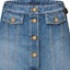 Details for (Women) Louis Vuitton SS25 Blue Denim Mini Skirt with Button Details 1AGOTO