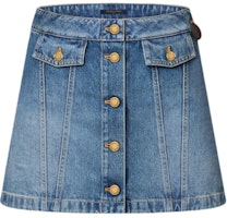 (Women) LOUIS VUITTON SS25 Button-Up Solid Mini Denim Skirt Women’s Blue 1AGOTR (Women) LOUIS VUITTON SS25 Button-Up Solid Mini Denim Skirt Women’s Blue 1AGOTR