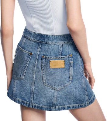 (W) 루이비통 SS25 버튼업 솔리드 미니 데님 스커트 여성 블루 1AGOTN Shop (W) 루이비통 SS25 버튼업 솔리드 미니 데님 스커트 여성 블루 1AGOTN