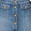 Purchase (Women) LOUIS VUITTON SS25 Button-Up Solid Mini Denim Skirt Women’s Blue 1AGOTR