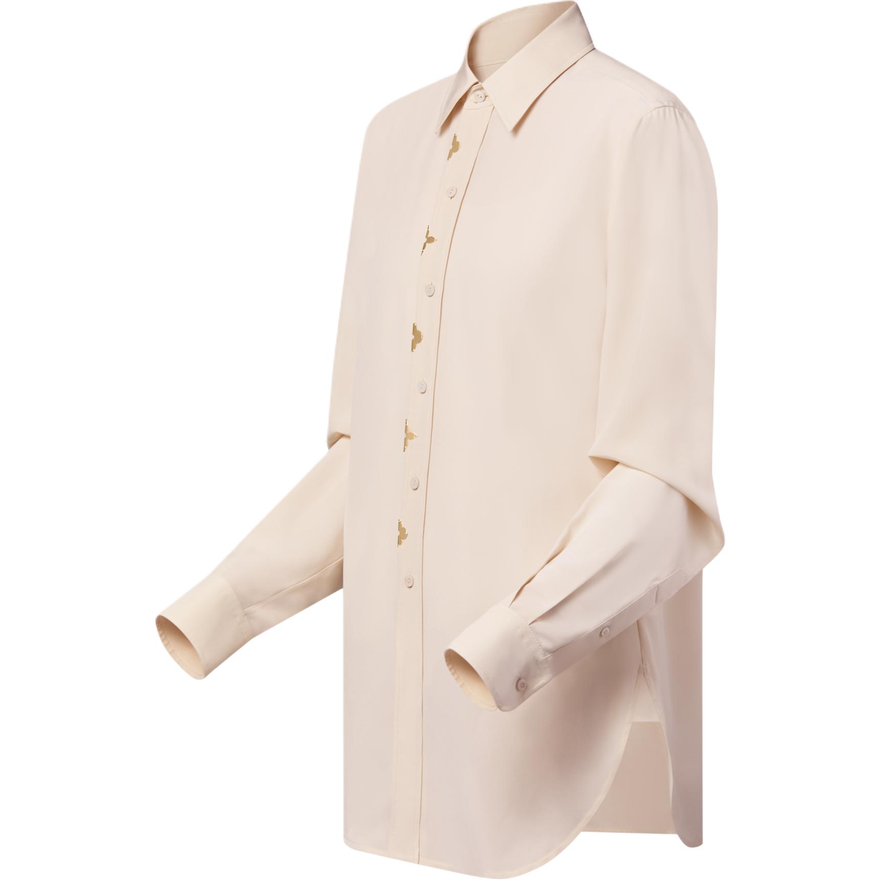 (Women) LOUIS VUITTON SS25 Collared Long Sleeve Shirt Women 1AIADC 圖 4