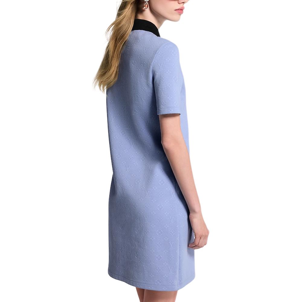 Details for (Women) LOUIS VUITTON SS25 Contrast Button Polo Knit Short Sleeve Dress Women 1AIAM5