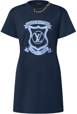 (Women) LOUIS VUITTON SS25 Crest Print Short Sleeve Dress 1AI393 Order (Women) LOUIS VUITTON SS25 Crest Print Short Sleeve Dress 1AI393
