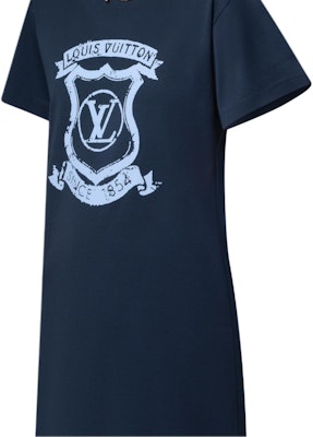 (Women) LOUIS VUITTON SS25 Crest Print Short Sleeve Dress 1AI393 Cheap (Women) LOUIS VUITTON SS25 Crest Print Short Sleeve Dress 1AI393