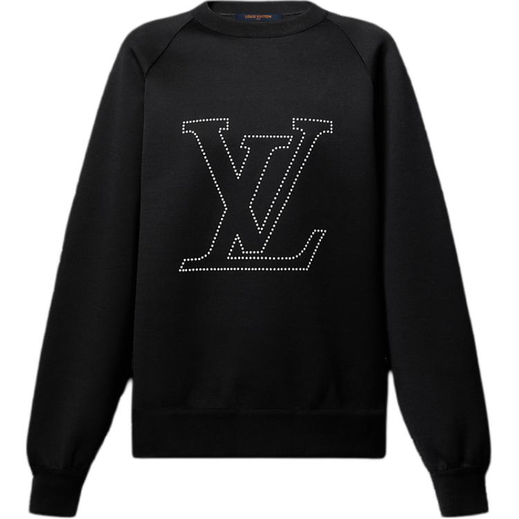 Order (Women) Louis Vuitton SS25 Cruise  Black Printed Long-Sleeve Sweatshirt 1AGRGB