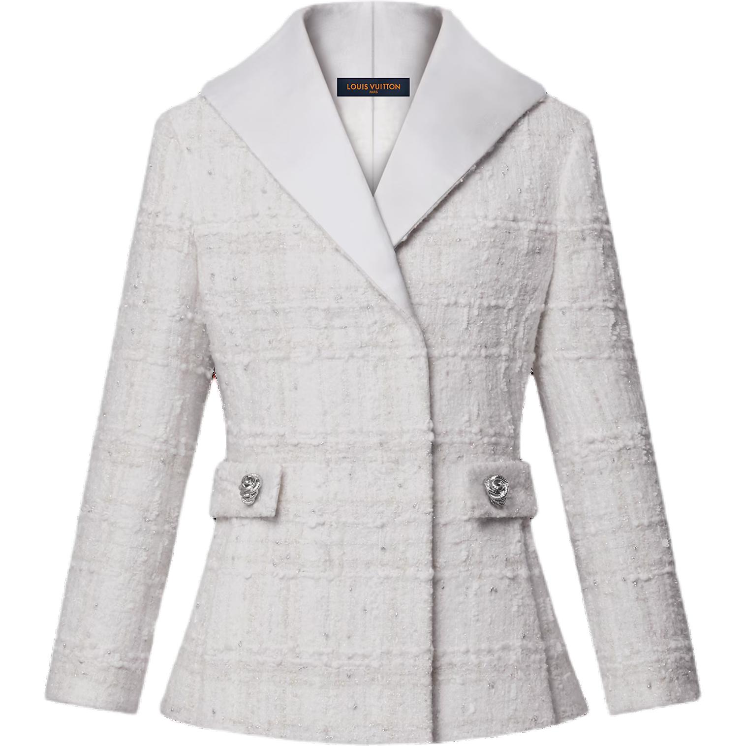 (Women) Louis Vuitton SS25 Cruise  White Belted Trench Wool Jacket. 1AGOL2